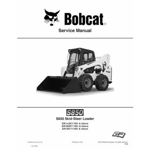 Bobcat S850 skid steer loader pdf service manual  - BobCat manuals - BOBCAT-S850-7253829-sm