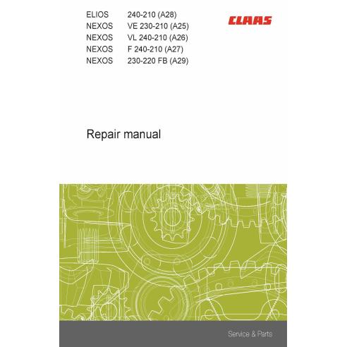 Manuel de réparation pdf du tracteur Claas Elios, Nexos 240 - 210 - Claas manuels - CLAAS-11428500