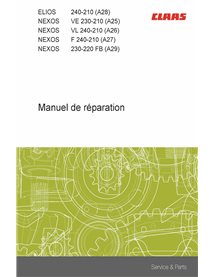 Claas Elios, Nexos 240 - 210 manual de reparo em pdf do trator FR - Claas manuais - CLAAS-11428490-FR