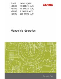 Manuel de réparation pdf tracteur Claas Elios, Nexos 240 - 210 FR - Claas manuels - CLAAS-11428490-FR