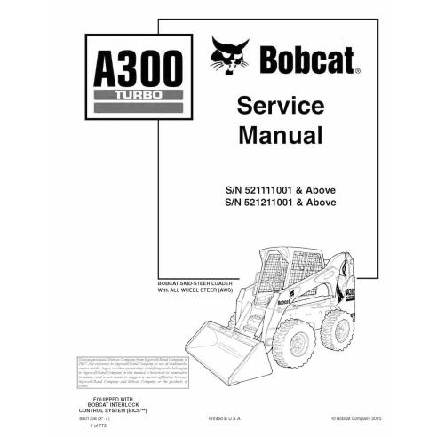 Bobcat A300 skid steer loader pdf service manual  - BobCat manuals - BOBCAT-A300-6901756-sm