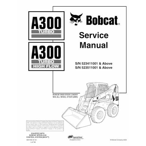 Bobcat A300 skid steer loader manual de servicio en pdf - Gato montés manuales - BOBCAT-A300-6901932-sm
