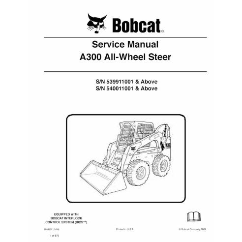 Bobcat A300 skid steer loader manual de servicio en pdf - Gato montés manuales - BOBCAT-A300-6904172-sm