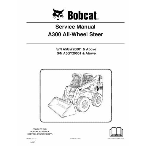 Bobcat A300 skid steer loader manual de servicio en pdf - Gato montés manuales - BOBCAT-A300-6987047-sm