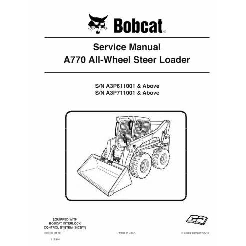 Bobcat A770 skid steer loader pdf service manual  - BobCat manuals - BOBCAT-A770-6989480-sm