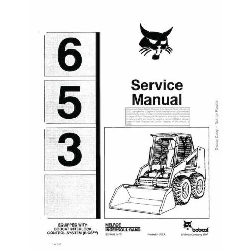 Bobcat 653 skid steer loader pdf service manual  - BobCat manuals - BOBCAT-653-6724493-sm