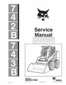 Bobcat 742B, 743B skid steer loader pdf service manual  - BobCat manuals