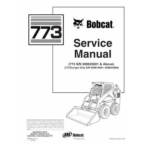 Bobcat 773 skid steer loader pdf service manual  - BobCat manuals - BOBCAT-773-6900092-sm