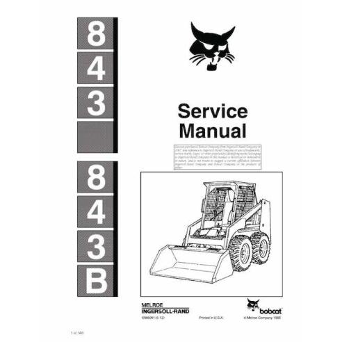 Bobcat 843, 843B skid steer loader manual de servicio en pdf - Gato montés manuales - BOBCAT-843-6566091-sm
