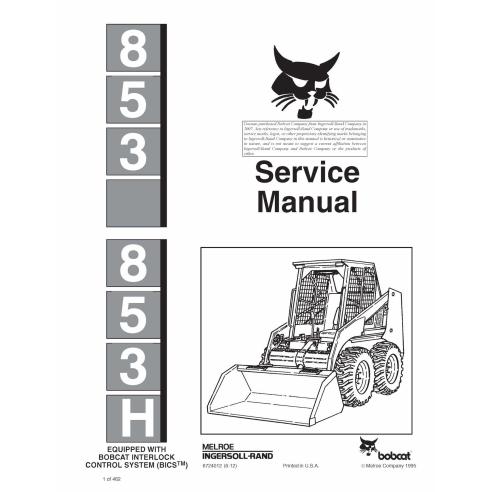 Bobcat 853, 853H minicargadora pdf manual de servicio - Gato montés manuales - BOBCAT-853-6724012-sm