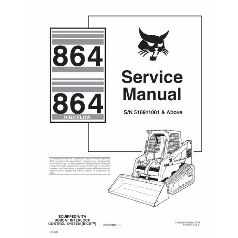 Bobcat 864 skid steer loader pdf service manual  - BobCat manuals - BOBCAT-864-6900627-sm