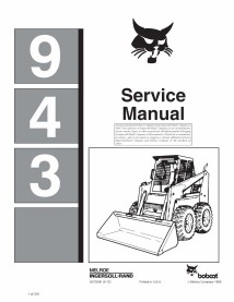 Bobcat 943 skid steer loader pdf service manual  - BobCat manuals