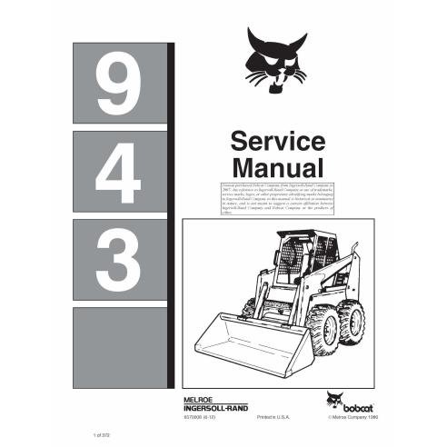 Bobcat 943 skid steer loader pdf service manual  - BobCat manuals - BOBCAT-943-6570008-sm