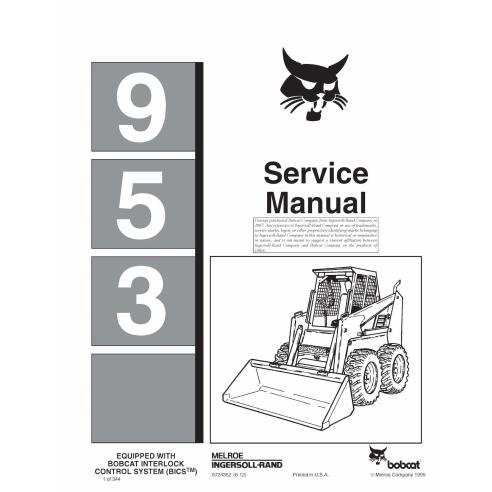 Bobcat 953 skid steer loader pdf service manual  - BobCat manuals - BOBCAT-953-6724352-sm