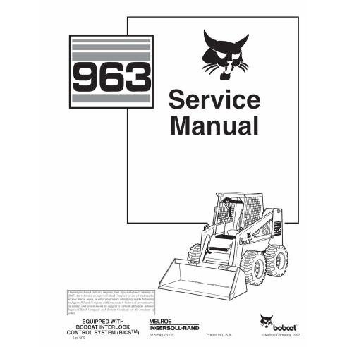 Bobcat 963 skid steer loader pdf service manual  - BobCat manuals - BOBCAT-963-6724545-sm