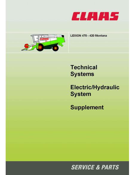 CLA-2991221 Claas Lexion 470 - 420 Montana combine harvester technical systems manual