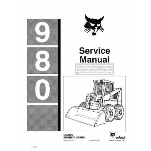 Bobcat 980 skid steer loader pdf service manual  - BobCat manuals - BOBCAT-980-6570341-sm
