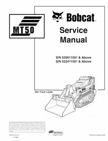 Manual de serviço em pdf do mini carregador de trilhos Bobcat MT50 - BobCat manuais