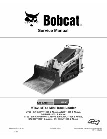 Bobcat MT52, MT55 mini cargadora de orugas manual de servicio en pdf - BobCat manuales