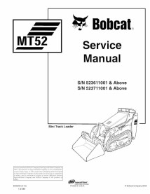 Bobcat MT52 mini track loader pdf service manual  - BobCat manuals - BOBCAT-MT52-6902525-sm