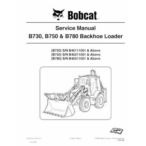 Bobcat B730, B750, B780 backhoe loader pdf service manual  - BobCat manuals - BOBCAT-B730_B750_B780-7286757-sm