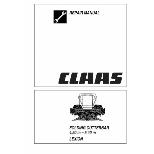 Manual de reparo de barra de corte dobrável Claas Lexion - Claas manuais