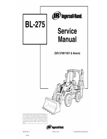 Bobcat BL-275 backhoe loader pdf service manual  - BobCat manuals