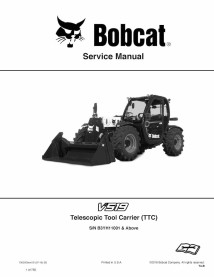 Manipulador telescópico Bobcat V519 manual de servicio en pdf - BobCat manuales