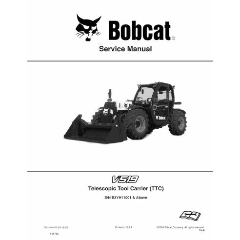 Bobcat V519 telescopic handler pdf service manual  - BobCat manuals - BOBCAT-V519-7303209-sm