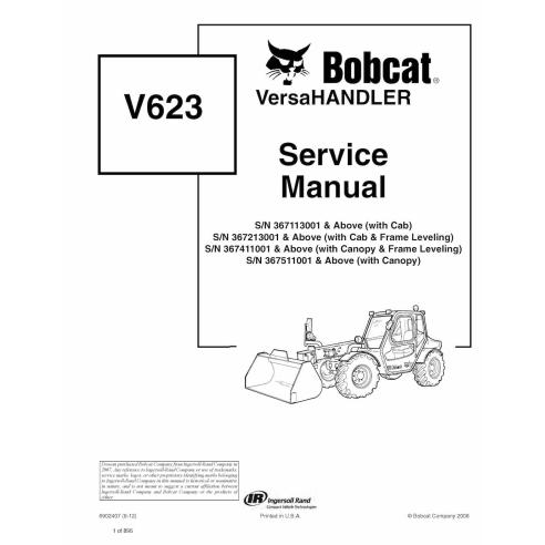 Manual de serviço em pdf do manipulador telescópico Bobcat V623 - Lince manuais - BOBCAT-V623-6902407-sm