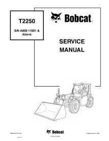 Manipulador telescópico Bobcat T2250 manual de servicio en pdf - BobCat manuales
