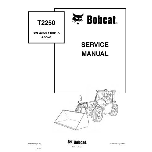 Bobcat T2250 telescopic handler pdf service manual  - BobCat manuals - BOBCAT-T2250-6986740-sm