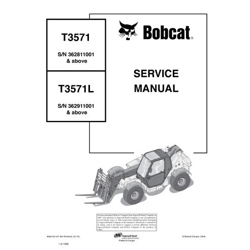 Bobcat T3571, T3571L manipulador telescópico manual de serviço em pdf - Lince manuais - BOBCAT-T3571-4852150-sm