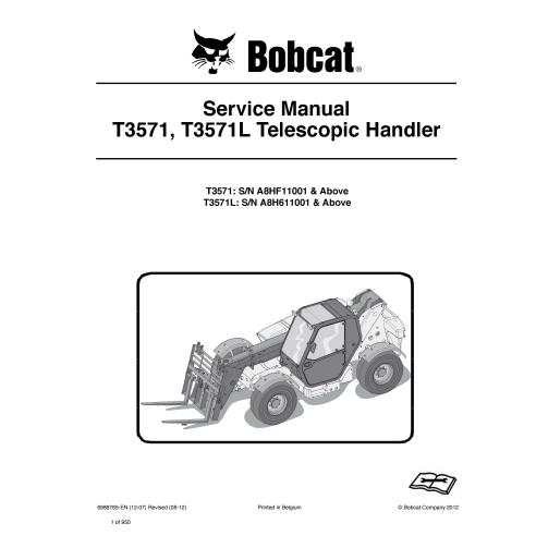 Bobcat T3571, T3571L manipulador telescópico pdf manual de servicio - Gato montés manuales - BOBCAT-T3571-6986765-sm