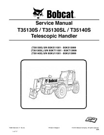 Bobcat T35130S, T35130SL, T35140S manipulador telescópico pdf manual de servicio - BobCat manuales