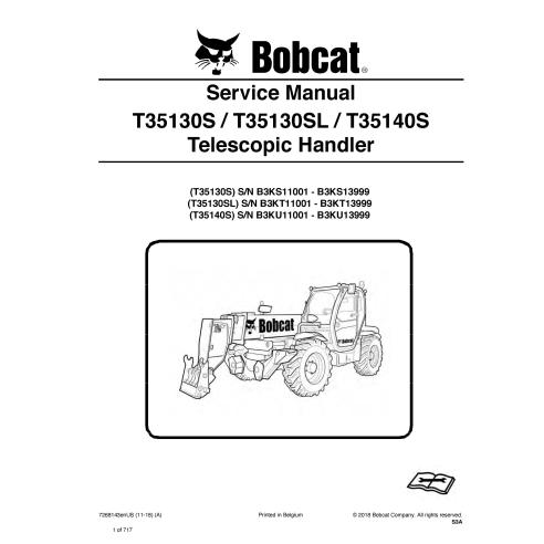 Bobcat T35130S, T35130SL, T35140S manipulador telescópico pdf manual de servicio - Gato montés manuales - BOBCAT-T35130S_T351...