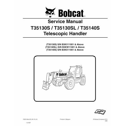 Bobcat T35130S, T35130SL, T35140S telescopic handler pdf service manual  - BobCat manuals - BOBCAT-T35130S(L)_T35140S-7268146-sm