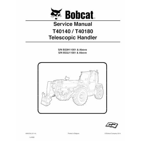 Bobcat T40140, T40180 telescopic handler pdf service manual  - BobCat manuals - BOBCAT-T40140_T40180-6990783-sm