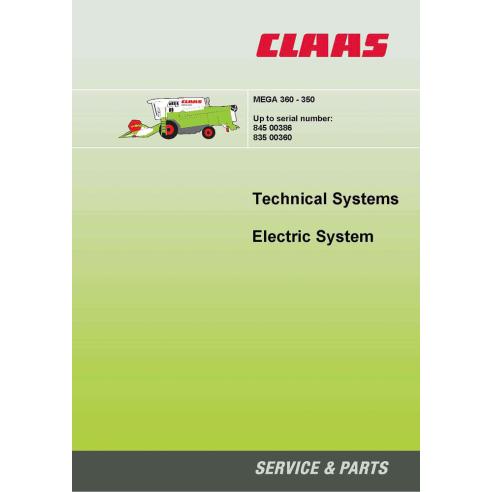 CLA-2995052 Claas Mega 360 - 350 combine harvester technical systems manual