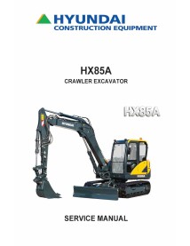 Hyundai HX85A crawler excavator pdf service manual  - Hyundai manuals