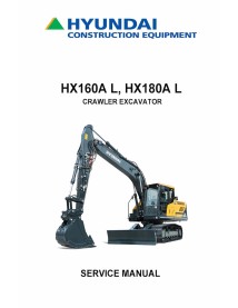 Hyundai HX160A L, HX180A L crawler excavator pdf service manual  - Hyundai manuals - HYUNDAI-HX160180A-L-SM