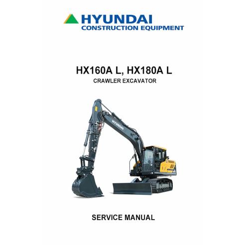 Hyundai HX160A L, HX180A L crawler excavator pdf service manual  - Hyundai manuals - HYUNDAI-HX160180A-L-SM
