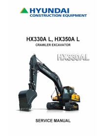 Hyundai HX330A L, HX350A L crawler excavator pdf service manual  - Hyundai manuals - HYUNDAI-HX330AL-SM