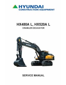 Manual de serviço em pdf da escavadeira de esteira Hyundai HX480A L, HX520A L - hyundai manuais - HYUNDAI-HX480-520A-L-SM