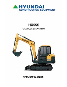 Hyundai HX55S crawler excavator pdf service manual  - Hyundai manuals - HYUNDAI-HX55S-SM