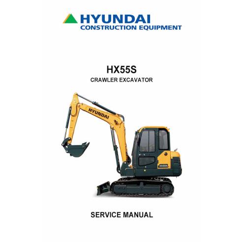 Hyundai HX55S crawler excavator pdf service manual  - Hyundai manuals - HYUNDAI-HX55S-SM