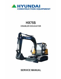 Hyundai HX75S crawler excavator pdf service manual  - Hyundai manuals - HYUNDAI-HX75S-SM