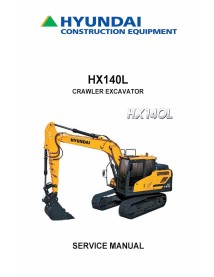 Manual de serviço em pdf da escavadeira de esteira Hyundai HX140 L - Hyundai manuais