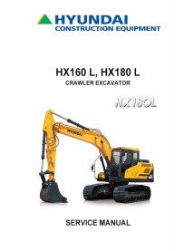 Hyundai HX160 L, HX180 L crawler excavator pdf service manual  - Hyundai manuals