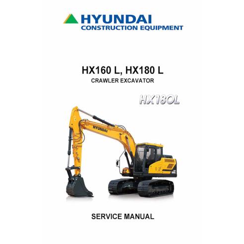 Hyundai HX160 L, HX180 L crawler excavator pdf service manual  - Hyundai manuals - HYUNDAI-HX160-180L-SM